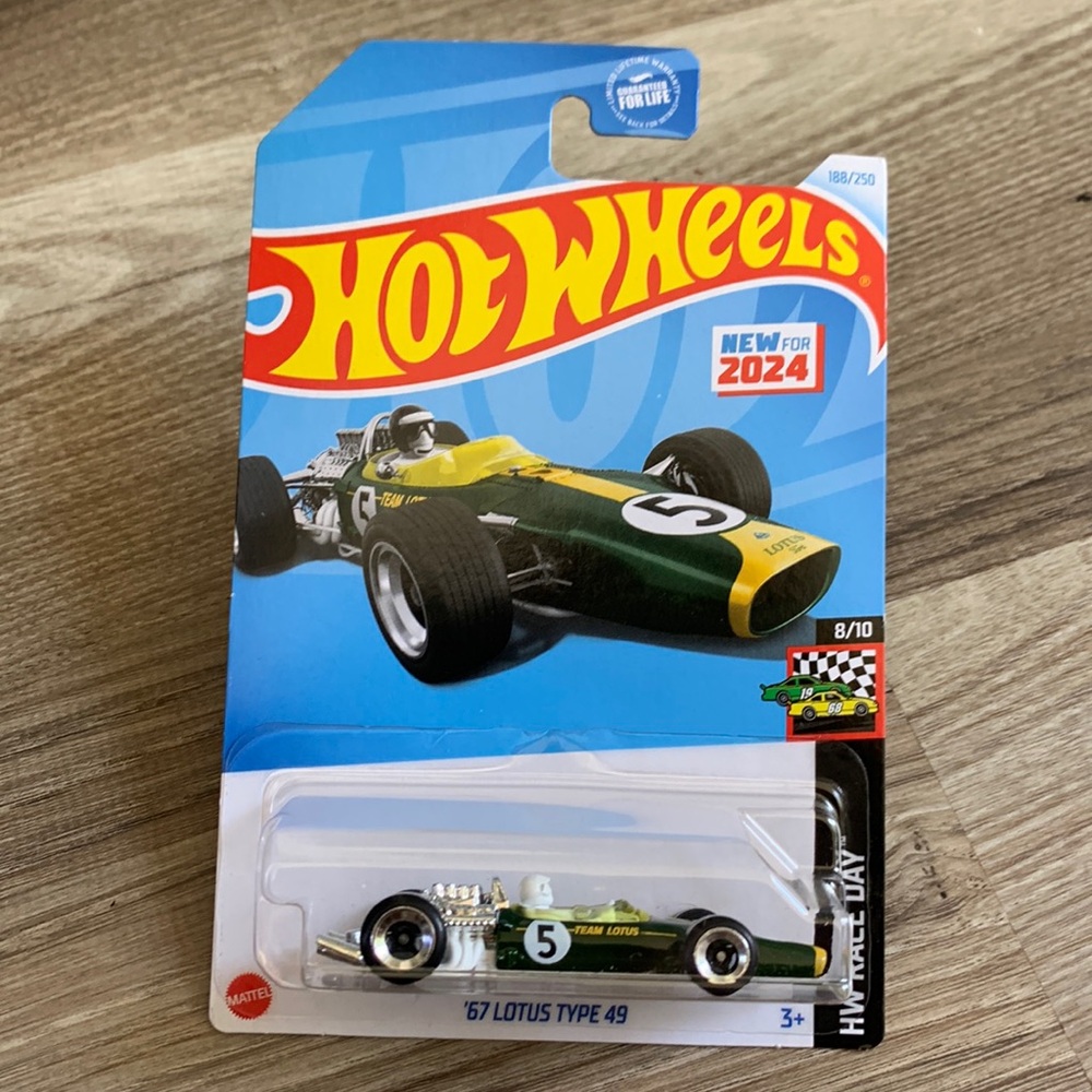 Hot Wheels 67 Lotus Type 49 Race Formula 1 Racing Car F1 Hotwheels Racer 2024 🆕